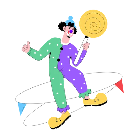 Clown Candy  Illustration