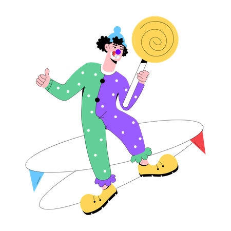 Clown Candy  Illustration