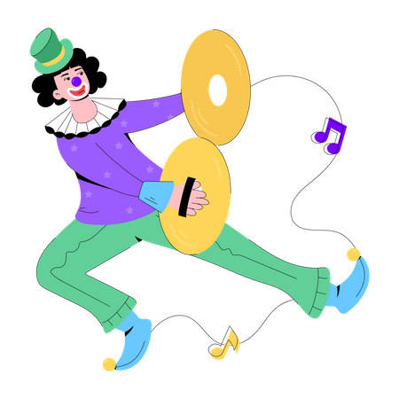 Clown Cymbals  Illustration