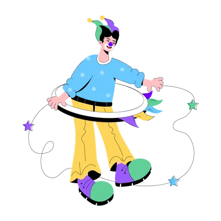 Clown de cirque  Illustration