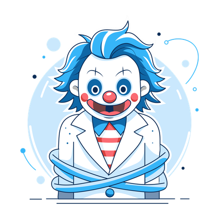 Clown effrayant  Illustration