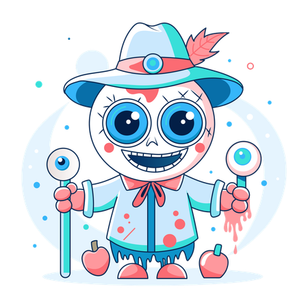 Clown effrayant  Illustration