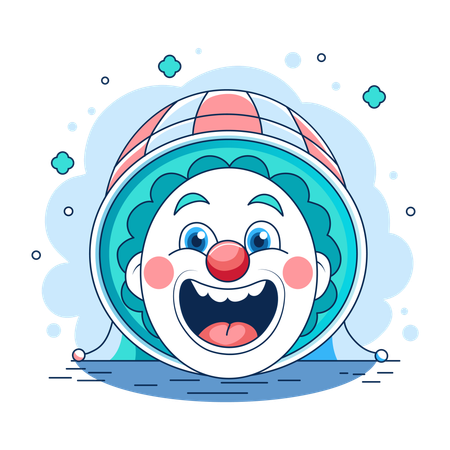 Clown Face  Illustration