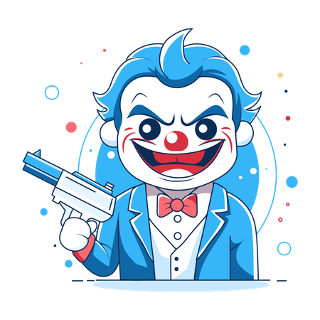 Clown Gun  Illustration