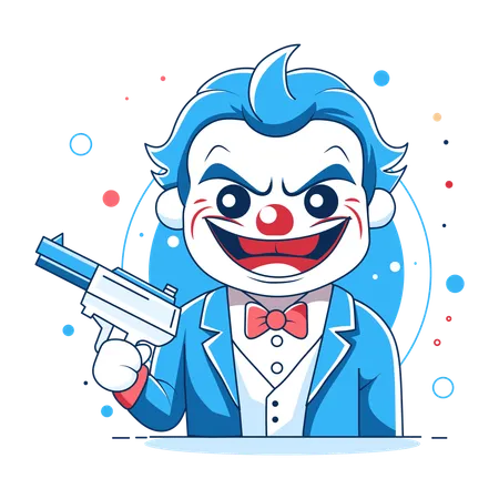 Clown Gun  Illustration