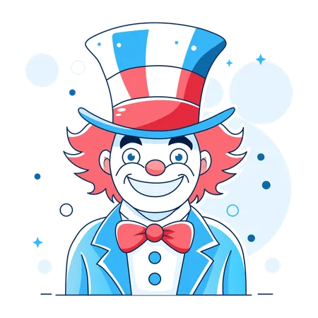 Clown Magician  Illustration