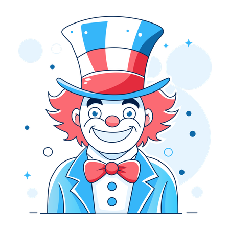 Clown magicien  Illustration