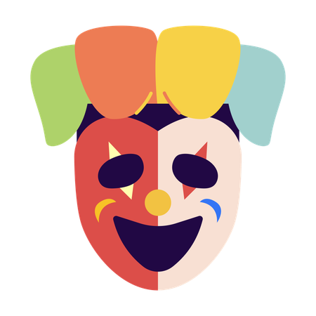Clown-Maske  Illustration