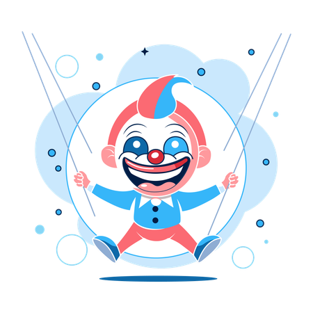 Clown-Schaukel  Illustration