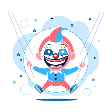 Clown-Schaukel  Illustration