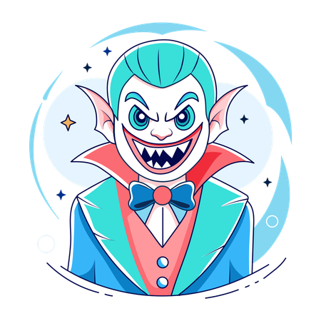 Clown-Vampir  Illustration