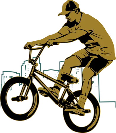 Club de corredores de Bmx  Ilustración