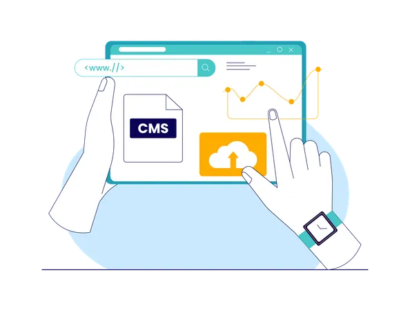 CMS-Analyse und -Entwicklung  Illustration