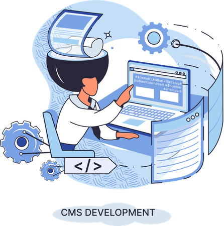 CMS software  Illustration