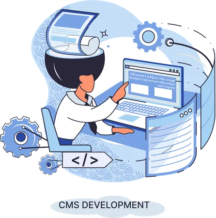 CMS software  Illustration