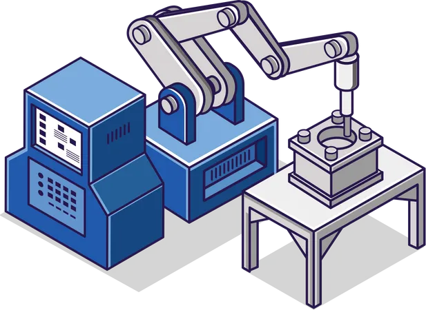 CNC-Bearbeitungsindustrie  Illustration