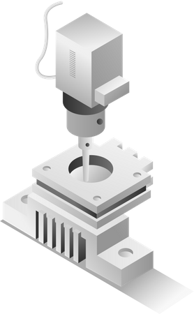 CNC milling machine Illustration