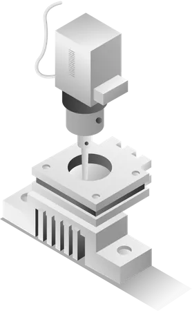 CNC milling machine Illustration