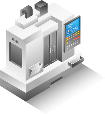 CNC milling machine  Illustration