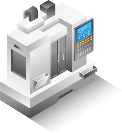 CNC milling machine  Illustration