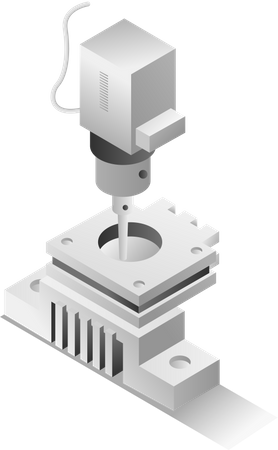 CNC milling machine  Illustration