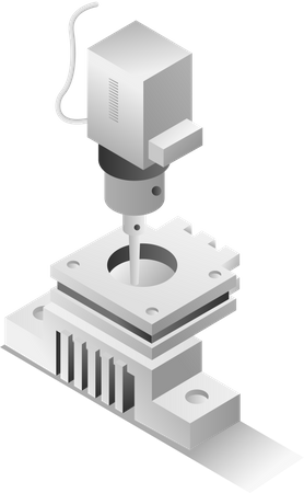 CNC milling machine  Illustration