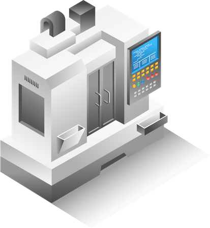 CNC milling machine  Illustration