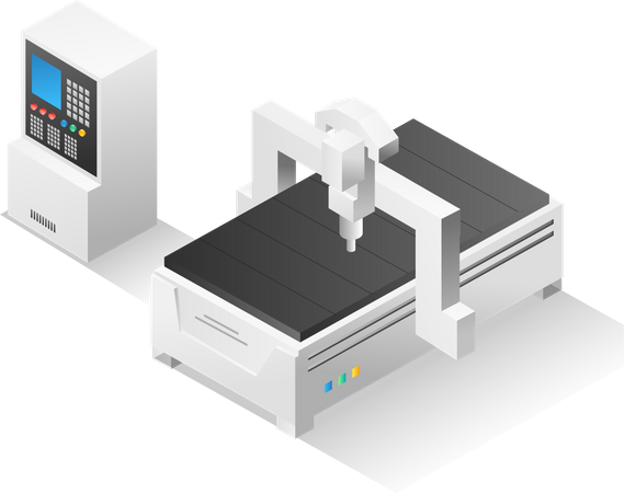 CNC router machine  Illustration