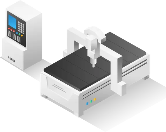 CNC router machine  Illustration