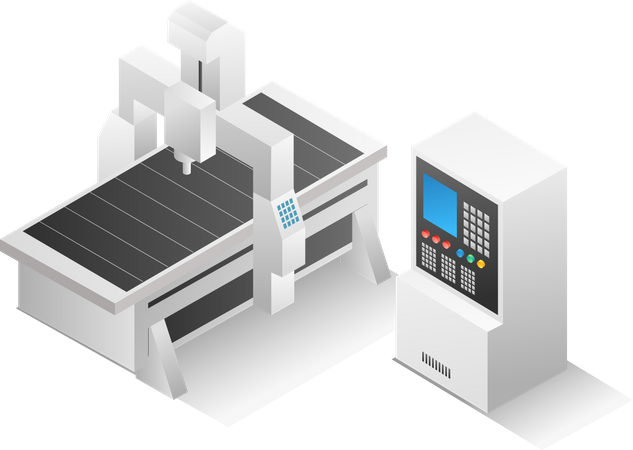 CNC router machine  Illustration