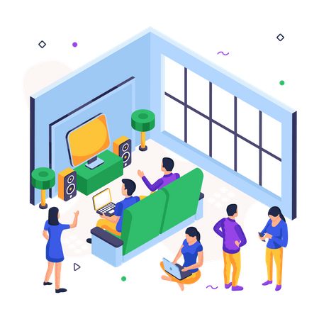 Co working space  Illustration