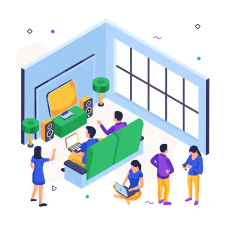 Co working space  Illustration