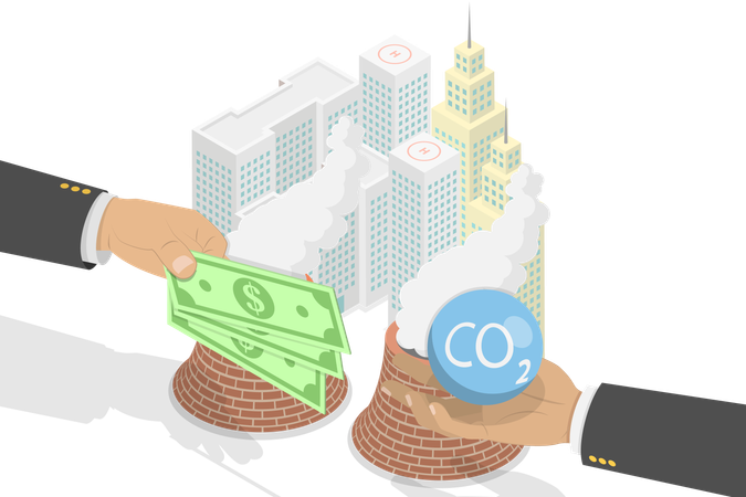 CO2 Emissions Environmental Price  Illustration