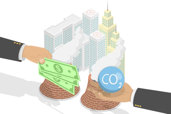 CO2 Emissions Environmental Price  Illustration