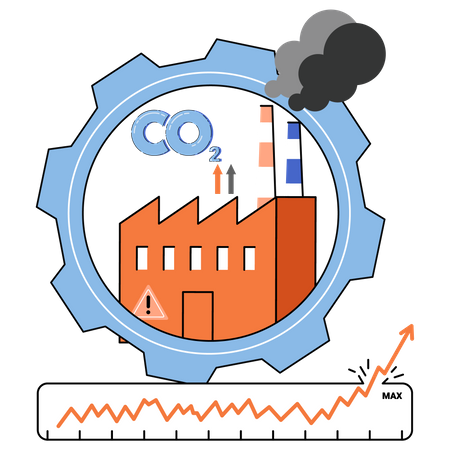 Co2 en la atmósfera  Ilustración