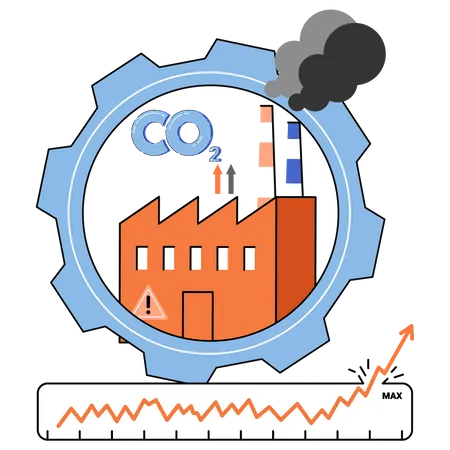 Co2 en la atmósfera  Ilustración