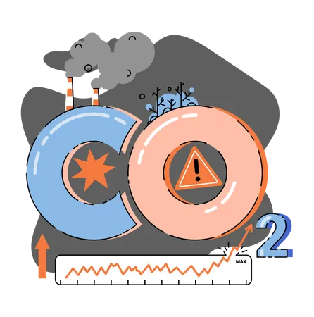 Co2 en la atmósfera  Ilustración