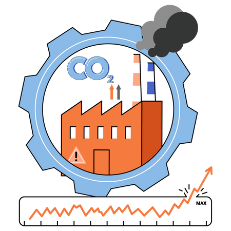 CO2 in Atmosphere Illustration