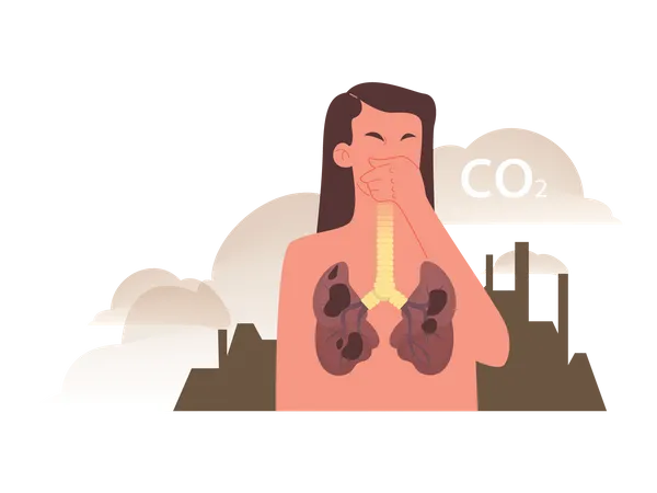CO2 pollution  Illustration
