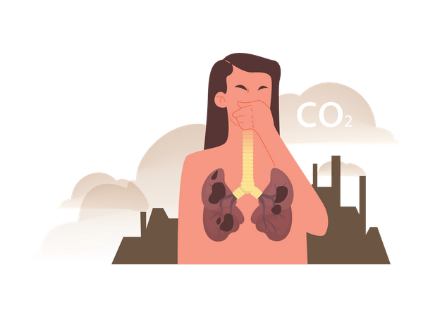 CO2 pollution  Illustration