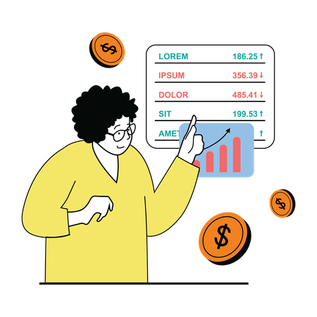 Treinamento no mercado de ações  Ilustração