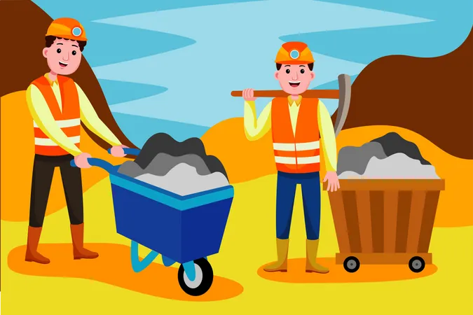 Coal Miner  Illustration