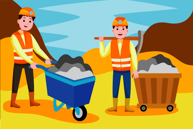 Coal Miner  Illustration