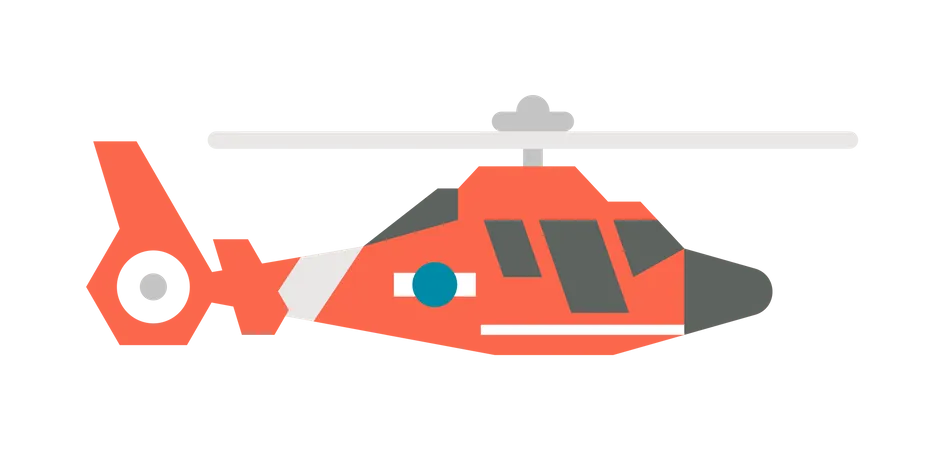 Coast Guard Helicopter Illustration