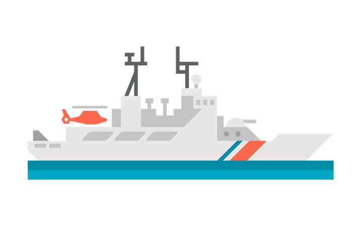 Coast Guard Ship  Illustration