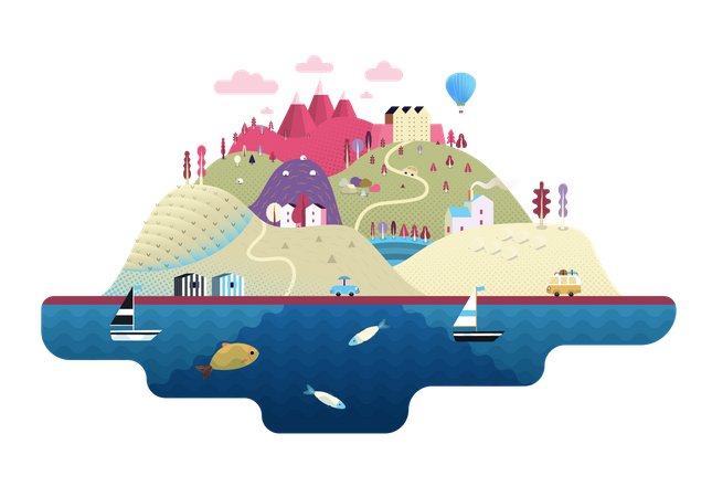 Coastal area  Illustration