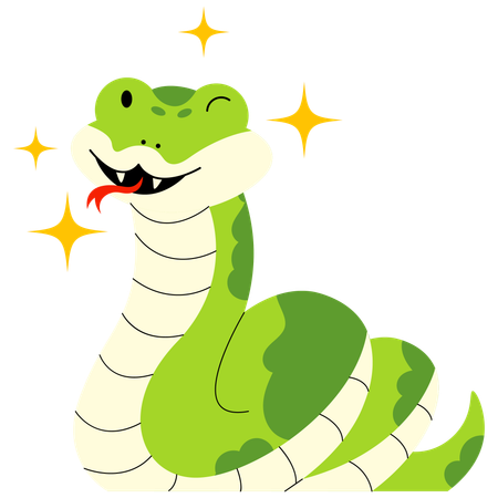 Cobra feliz  Ilustração