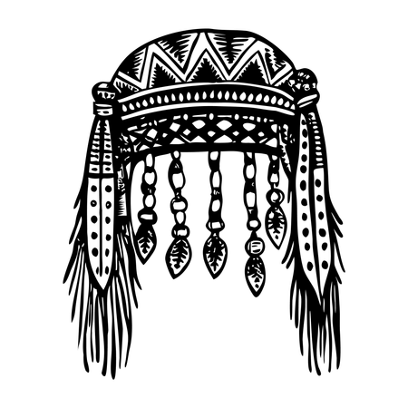 Cocar de contas  Ilustração