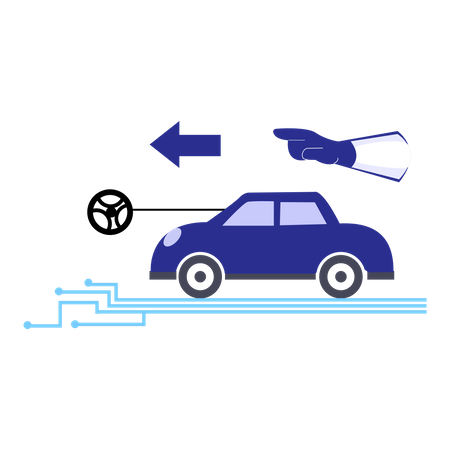 Coche auto conducido  Illustration