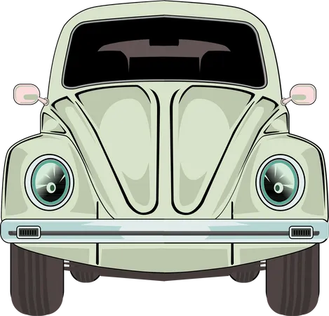 Escarabajo de coche clásico  Ilustración
